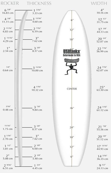 US Blanks 8'2 a Blue Blank