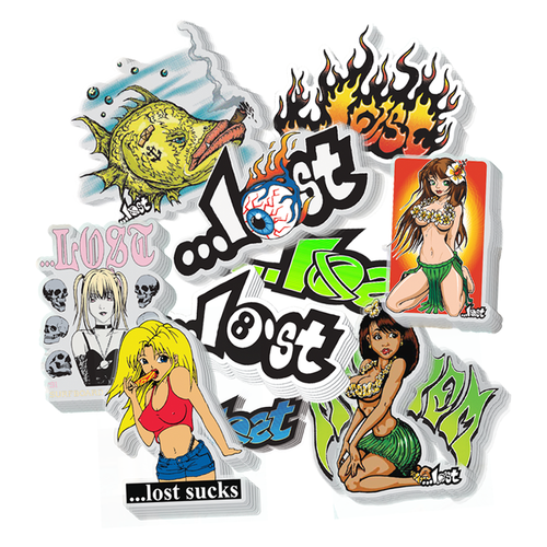 ...LOST SURFBOARDS STICKERS 10 PACK (ARTPACK)