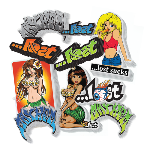 ...LOST SURFBOARDS STICKERS 10 PACK (MISCPACK)