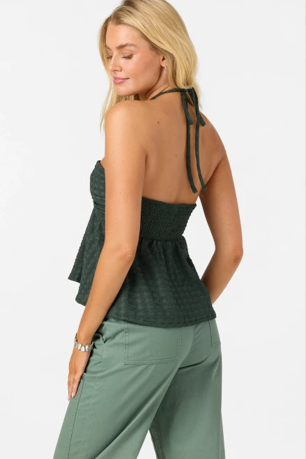 O'NEILL JUNIE WOMEN'S KNIT HALTER TANK - HUNTER GREEN (FA2640303)