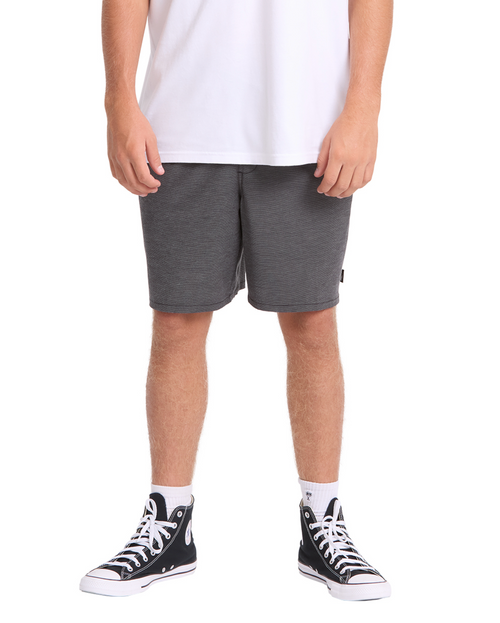 BILLABONG CROSSFIRE ELASTIC WAVE MEN'S HYBRID SHORT - BLACK (BL000553M)
