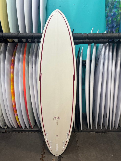 6'10 GERRY LOPEZ SQUIRTY USED SURFBOARD (0001)