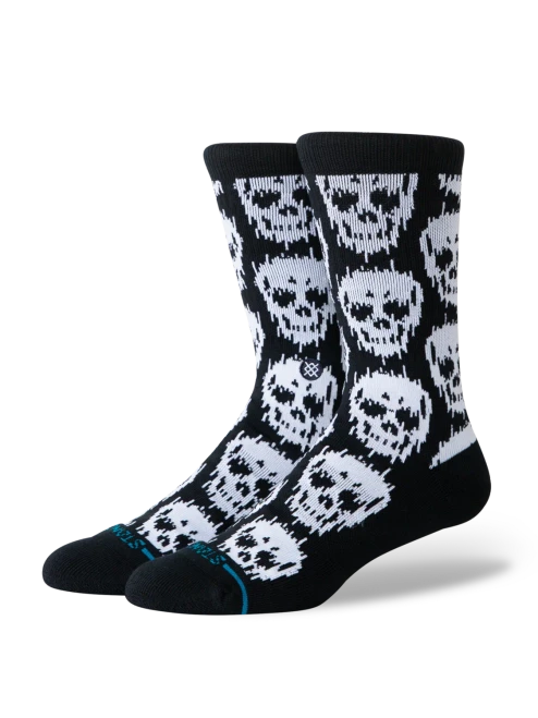 STANCE STATIC SKULL CREW LARGE SOCK (A556C26STA)