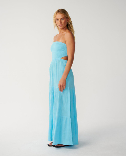 RIPCURL PREMIUM SURF MAXI DRESS SKY BLUE