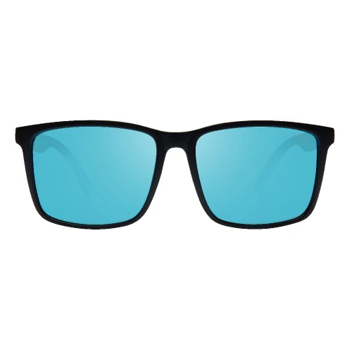 I-SEA HOPPER BLACK/BLUE MIRROR SUNGLASSES