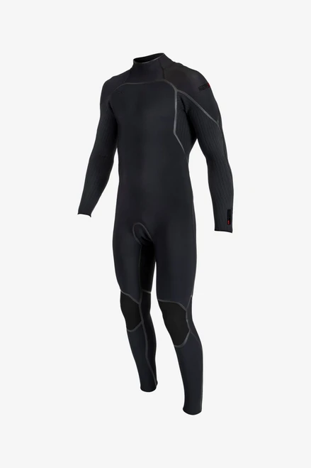 O'NEILL HYPERFREAK FIRE 4/3+MM BACK ZIP FULL WETSUIT - BLACK/BLACK