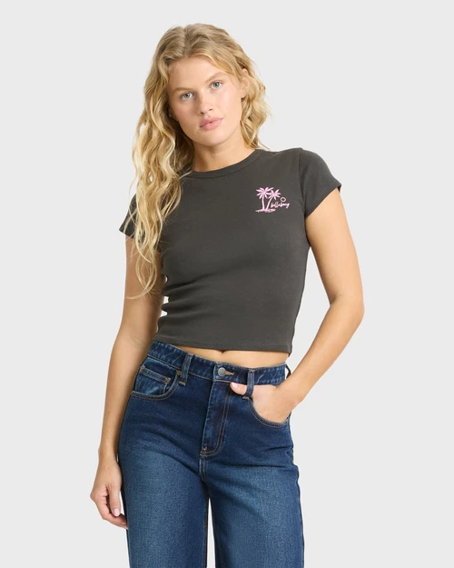 BILLABONG MAGIC SUNSETS SS TEE - OFF BLACK