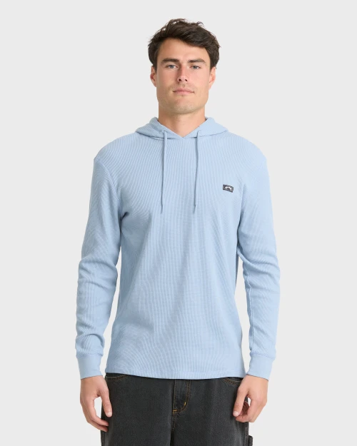 BILLABONG FOUNDATION HOODED KNIT - BLACK / FOG / HEDGE GREEN