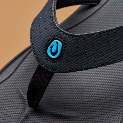 OLUKAI KI'I MEN'S BEACH SANDAL - LAVA ROCK/BOLD BLUE (10549)