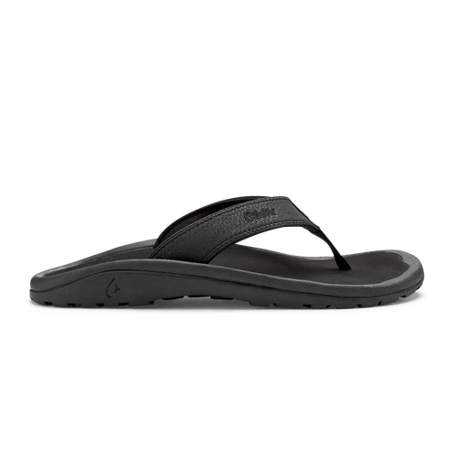 OLUKAI 'OHANA MEN'S BEACH SANDAL - BLACK/BLACK (10110)