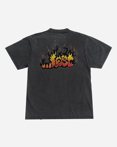 LOST FLAME LAM BOXY TEE - VINTAGE BLACK (10511370)