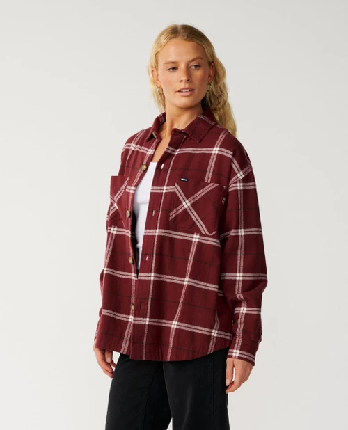 RIPCURL VENTURE FLANNEL SHIRT - DARK PLUM (0Q0WSH-2924)