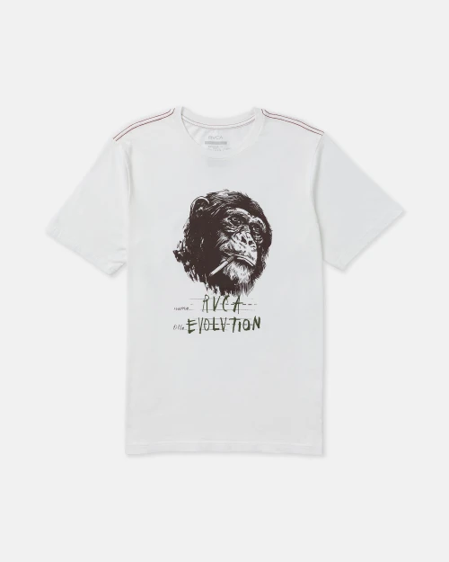 RVCA EVOLUTION SHORT SLEEVE TEE ANTIQUE WHITE - Anw