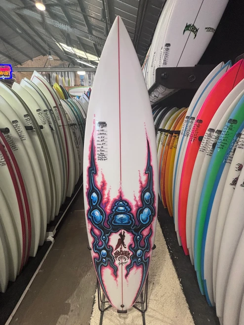 5'10 LOST THE GRIFFIN PRO HAND PAINTED BROPHY SURFBOARD (299895)