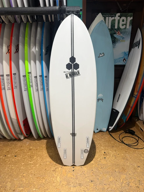 5'6 CHANNEL ISLANDS BOBBY QUAD USED SURFBOARD (999096)