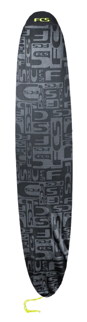 FCS STRETCH LONGBOARD COVER 9'0" MONOGRAM COAL/LIME (BST-090-LB-MCL)