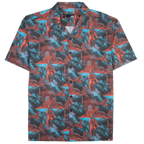 Louis Vuitton Men's Red Cotton Double Layer Aloha T-Shirt