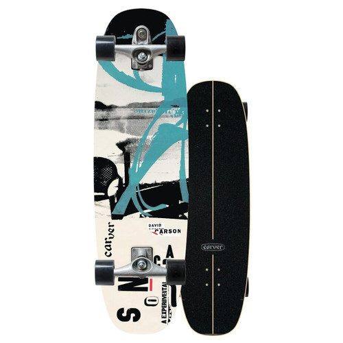 CARVER Super Surfer Complete Skateboard w/ CX Raw AQUA BLUE