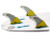 FCS II CARVER CARBON YELLOW MEDIUM TRI FIN (FCAR-CC02-MD-TS-R)