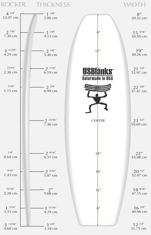 US BLANKS 6'2" A RED BLANK (U62AR)