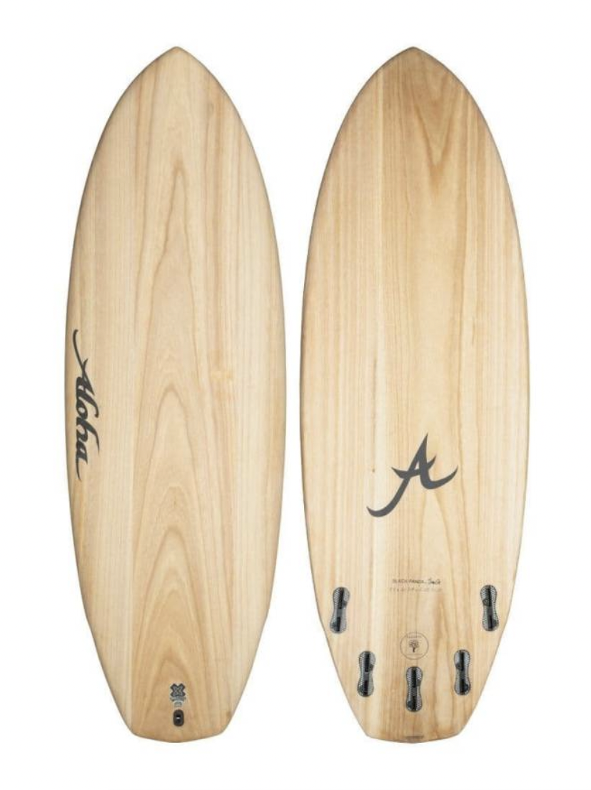 5'8 ALOHA BLACK PANDA SURFBOARD- Catalyst