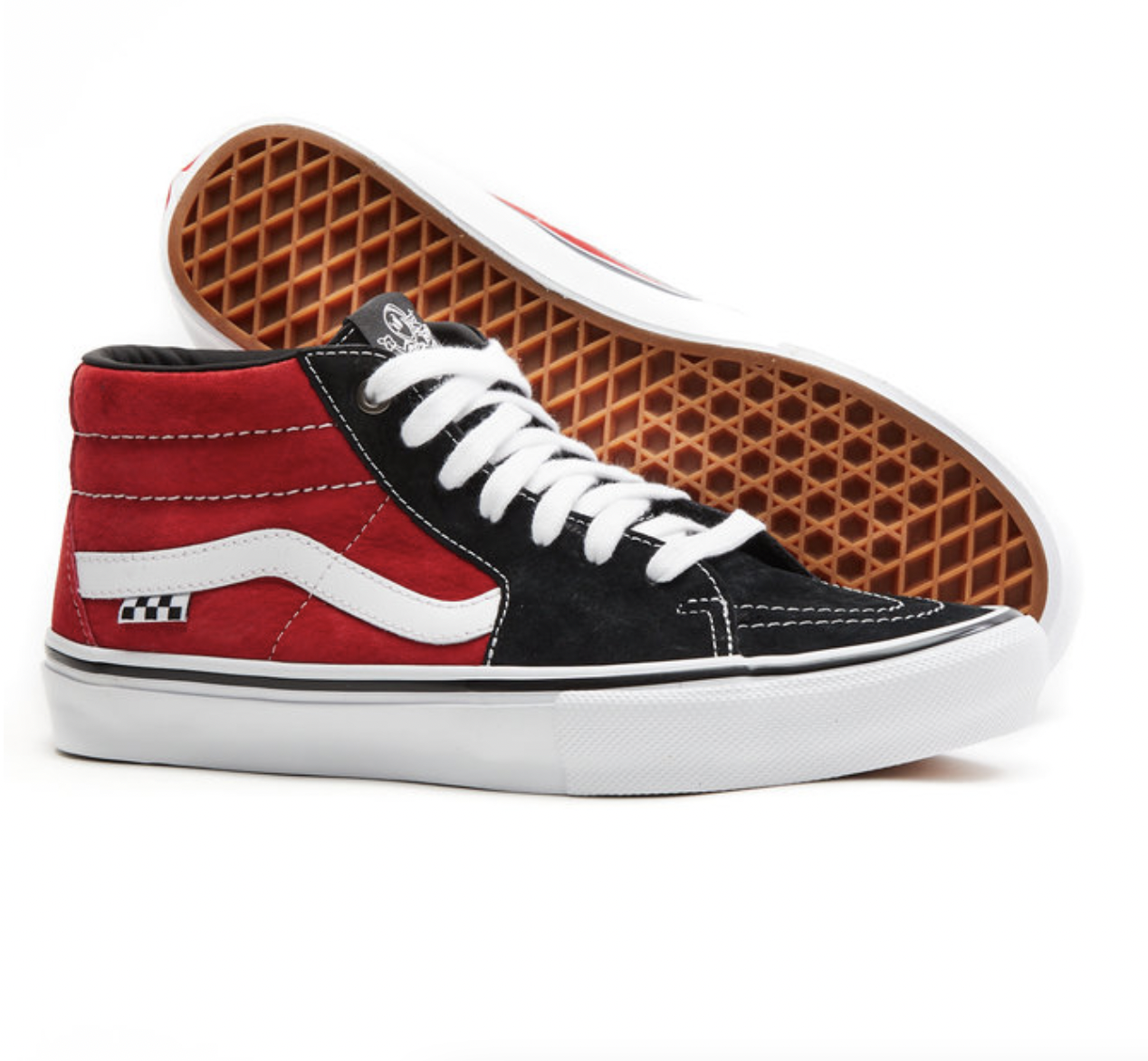 Vans X primer Skate Grosso Mid red skate shoes size 8.5 men NWT Supreme x Vans Skate Grosso Mid Red S Monogram Sneakers  main image 3