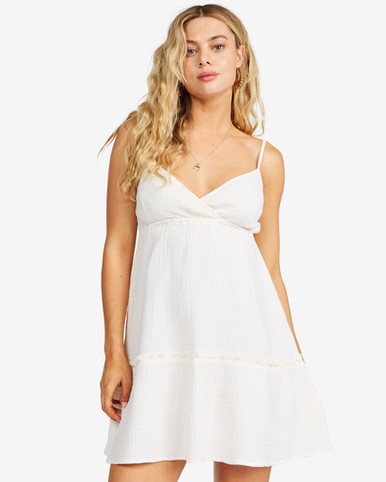 billabong white beach dress Billabong Sway Away Dresses  NZ Shred