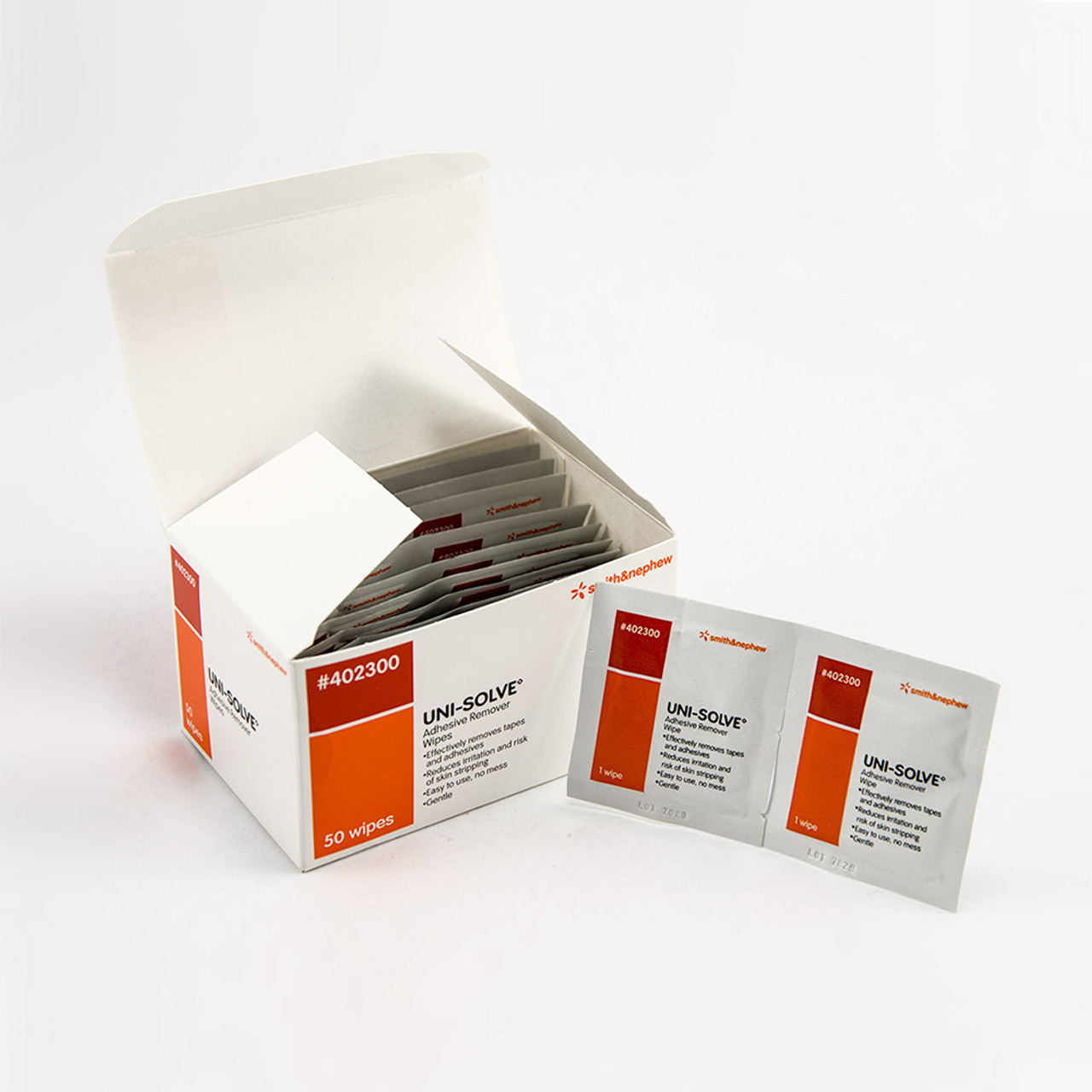 Smith & Nephew Uni-Solve Adhesive Remover Wipes - 50 wipes