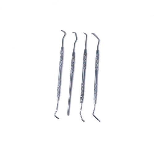 Dental Stainless 4 Piece Pick Set for Teeth 