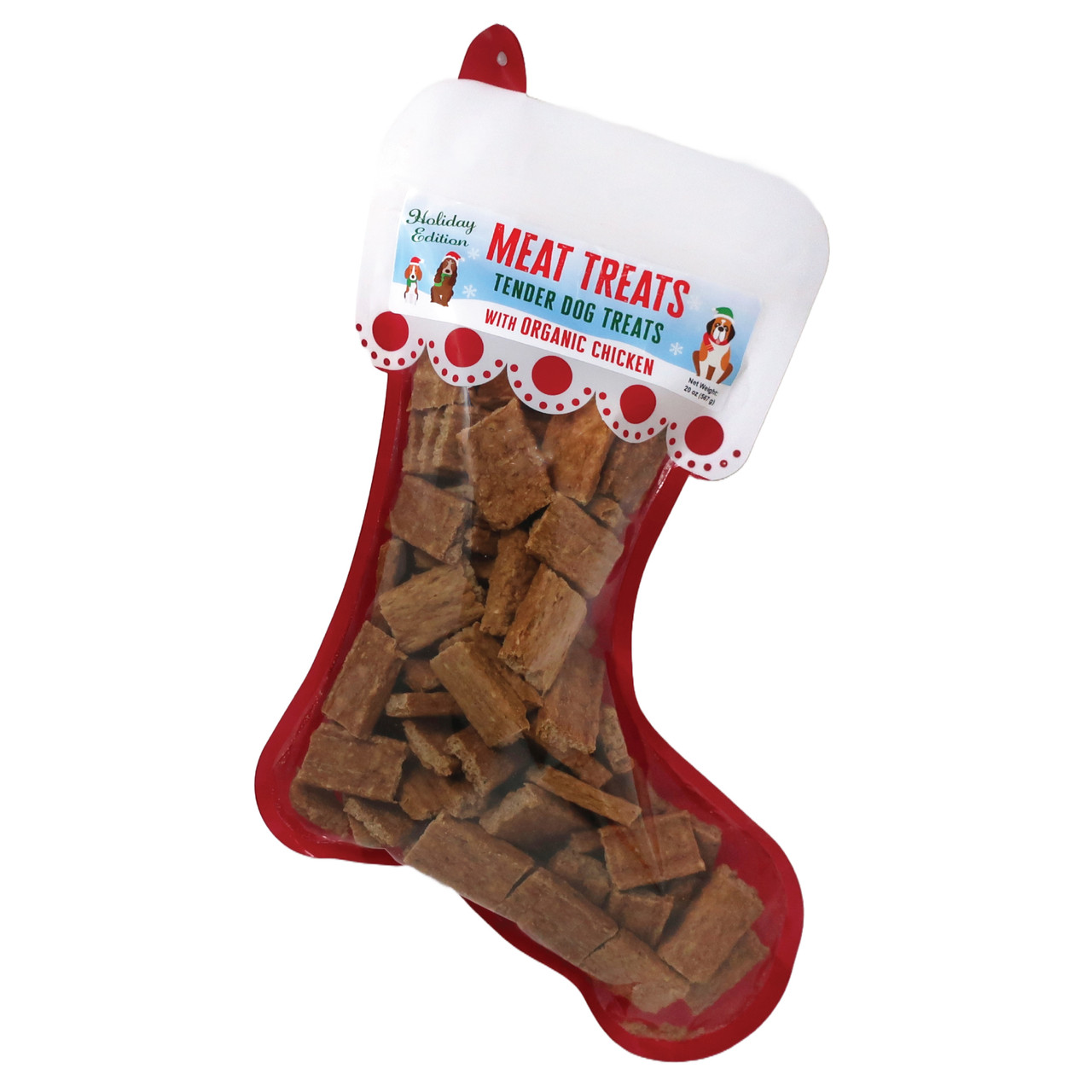 Image of Meat Treats Tender Dog Treats with Organic Chicken - Holiday Stocking