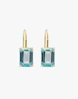 Covet Claudia Classic Earring - Blue Topaz