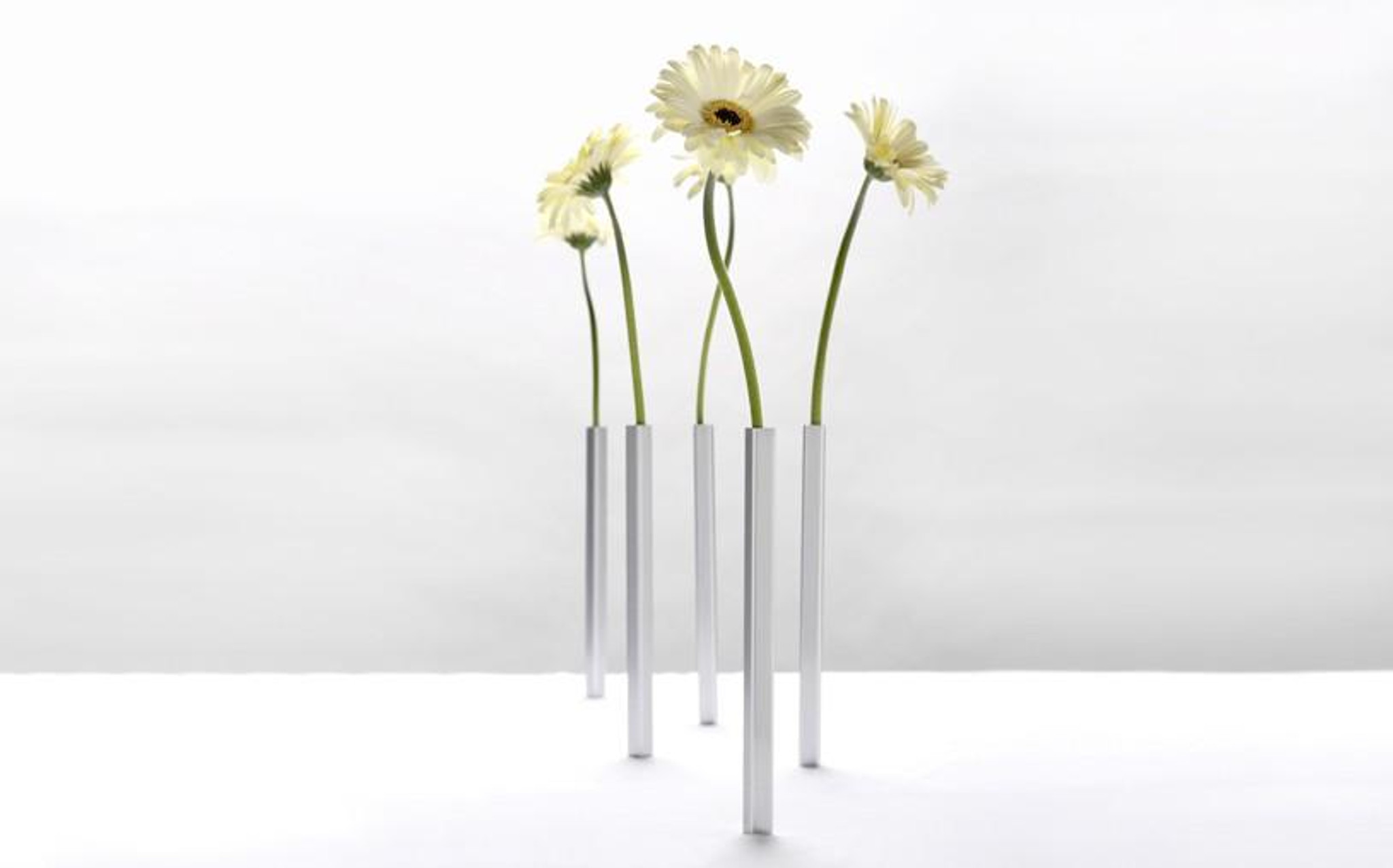 Magnetic Vase -set of 5 Aluminium Vases