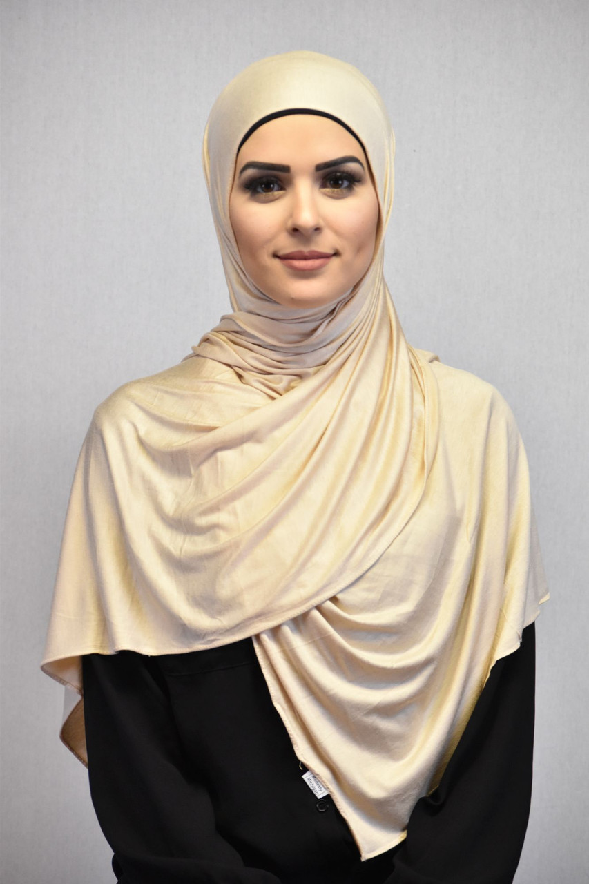 Datum verhoging Onderscheid Beige Jersey Hijab I High- Quality I Modesty Michigan