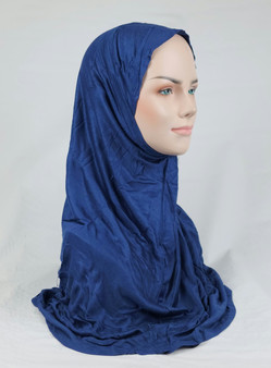 Long Jersey 1PC Amira Hijab - Navy