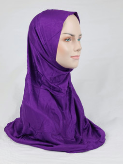 Long Jersey 1PC Amira Hijab - Purple