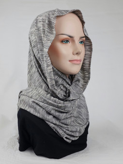 Light Grey Heathered Jersey Hijab