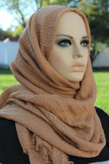 Premium Crinkle Hijab - Gold