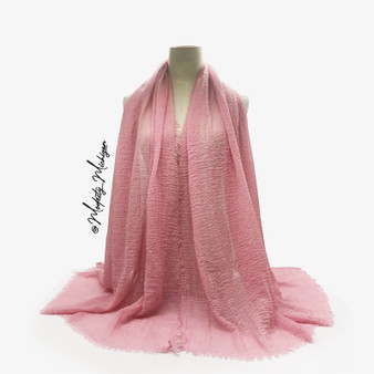 Premium Crinkle Hijab - Baby Pink