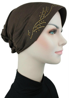 Embroidered Cap- Brown A