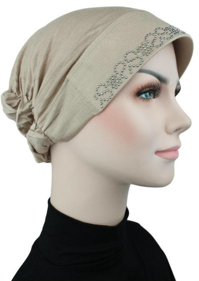 Embroidered Cap-Beige-Style A