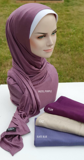 *NEW* Instant Jersey Hijab- Pastel
Pastel purple, plum, oat, slate blue