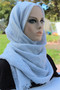 Premium Crinkle Hijab - Sky Blue