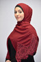 Luxury lace Chiffon - Maroon 