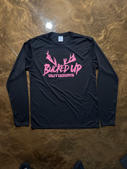 Bucked Up Outdoors | Black Performance Long Sleeve T-shirt | BUO0004