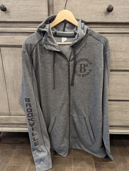 Brookville Blue Devils | Brookville Blue Devils Adult Gray Zip Up | BBD0019