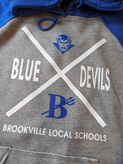 Brookville Blue Devils | Brookville Blue Devils Adult Raglan Hoodie | BBD0035