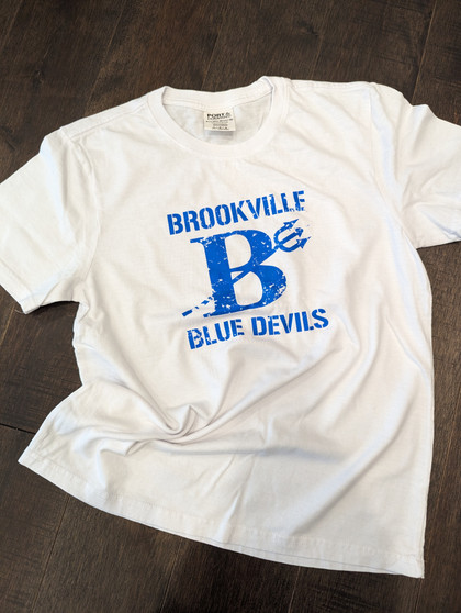 Brookville Blue Devils | Brookville Blue Devils Adult B w/Pitchfork T-shirt | BBD0052