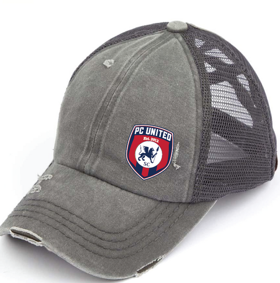 PC United Soccer | PC United Women's C. C. Hat | Adjustable Back/Criss Cross Ponytail| PCU0022