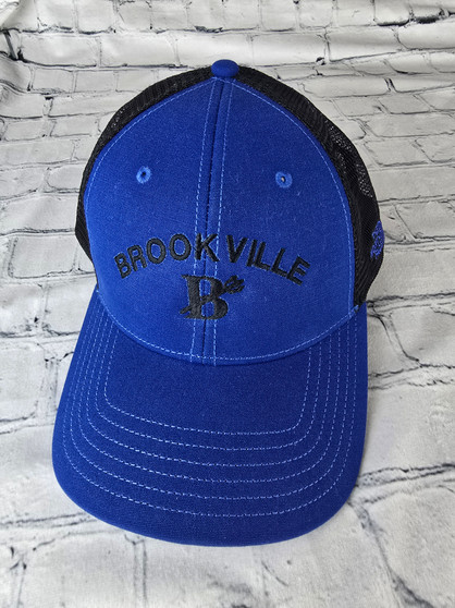 Brookville Blue Devils | Adjustable Back Hat | North Face | Royal/Black | Brookville & B | Full Front | Black