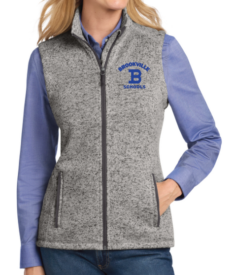 Brookville Blue Devils | Brookville Blue Devils Women's Full Zip Vest L236 w/Embroidery | BFSP025